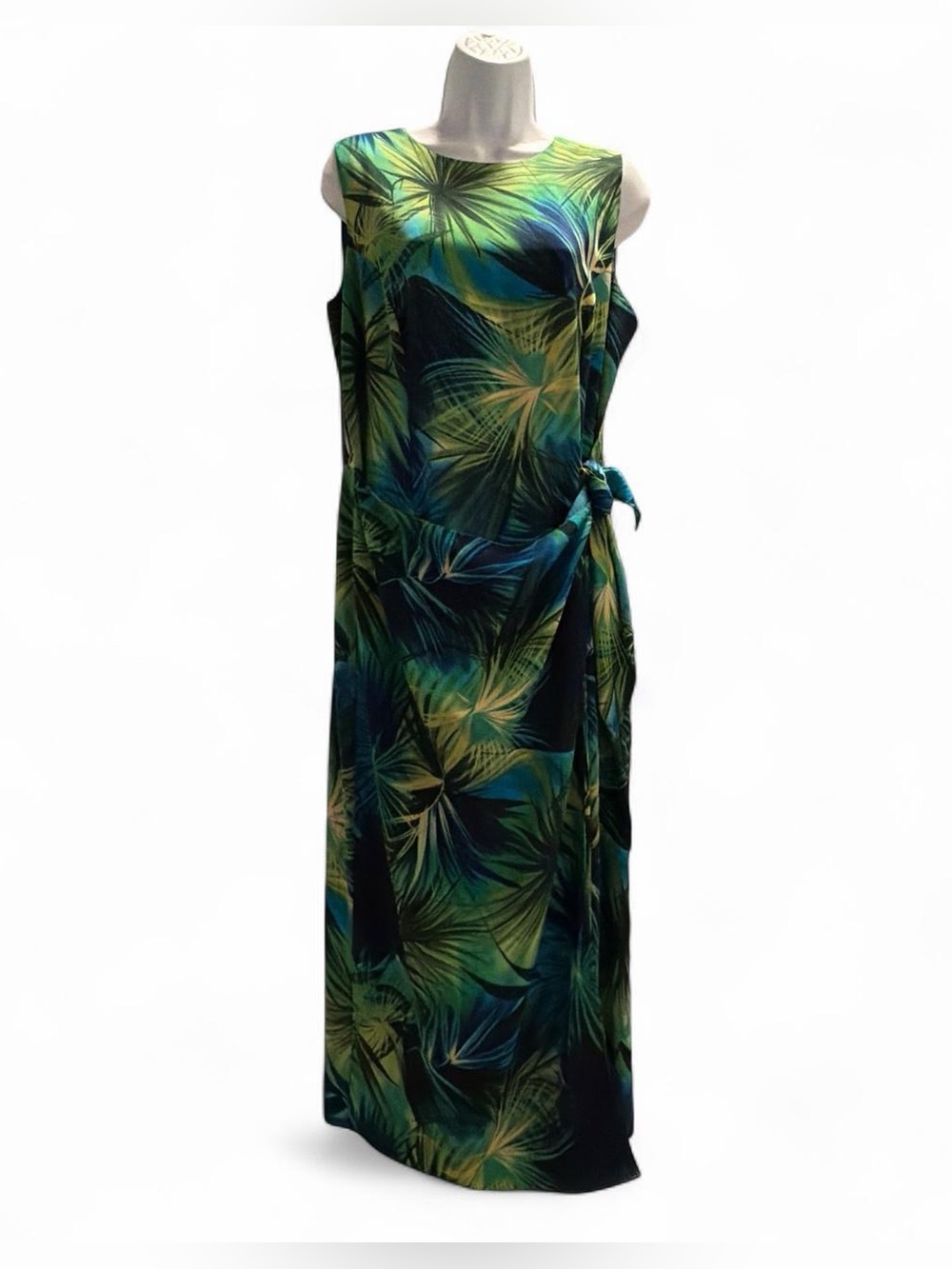 AGB Two-Tone Blue and Green Dress